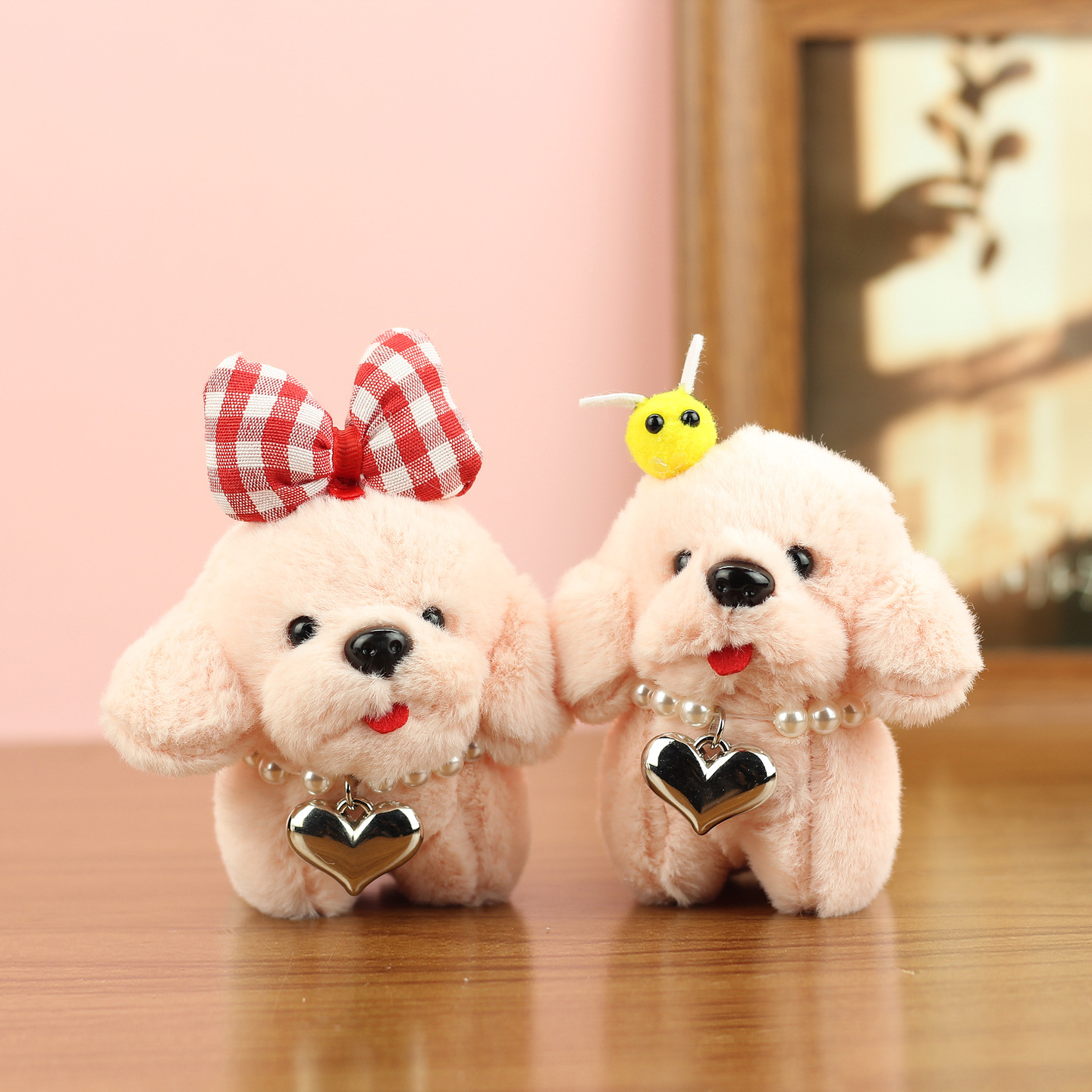 Nuevo arco campana juguetes de peluche perros lindos juguetes de peluche perros colgantes muñecas colgantes muñecas image 2