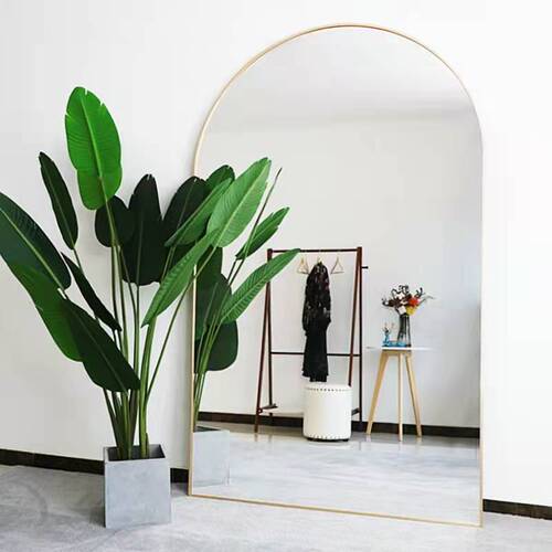 Arched slimming mirror, full-length mirror, three-dimensional slimming and taller live broadcast Internet celebrity home large floor mirror clothing store fitting mirror
