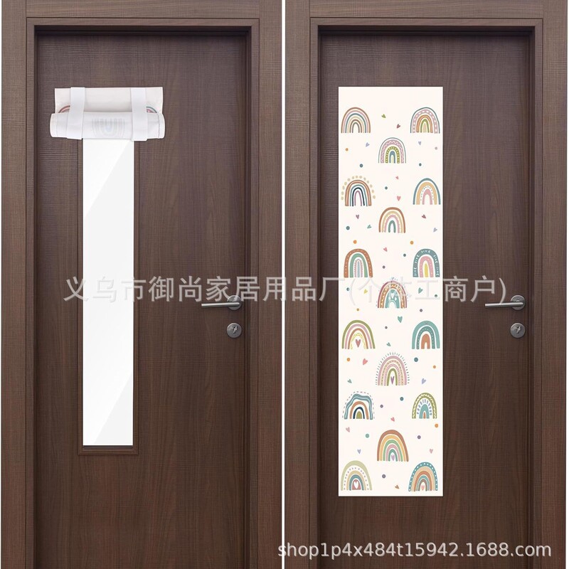 2Pcs Classroom Curtains for Door Window Decoration Classroom Blackout Door Window Covers Classroom Blackout Curtains Blackout