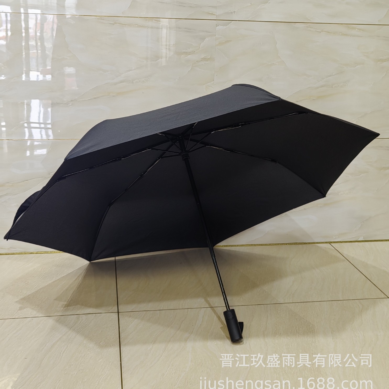 全自動高檔折疊雨傘批發可製定logo純色禮品廣告傘戶外三折晴雨傘
