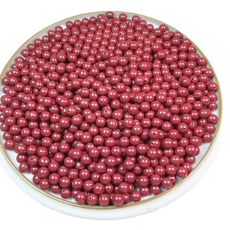 Round beads, accessories, wholesale, cinnabar