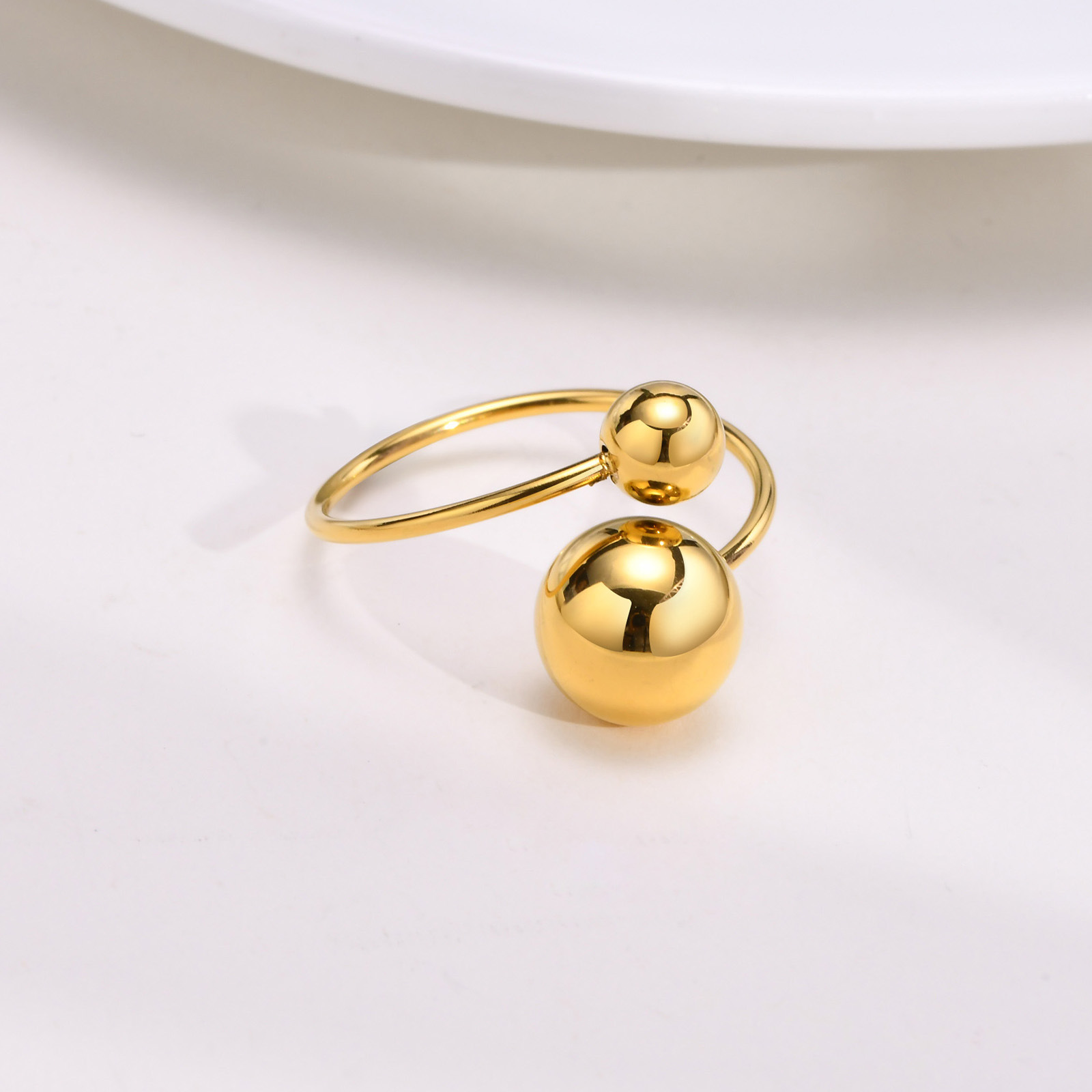 Geometric Pattern Wholesale Jewelry Simple Style Geometric 201 Stainless Steel Plating Stainless Steel Rings