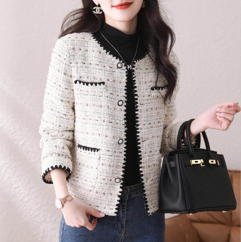2026 Spring New Style Chanel-Style Jacket for Women, Autumn 2026 New Model, Elegant French Tweed Short Jacket