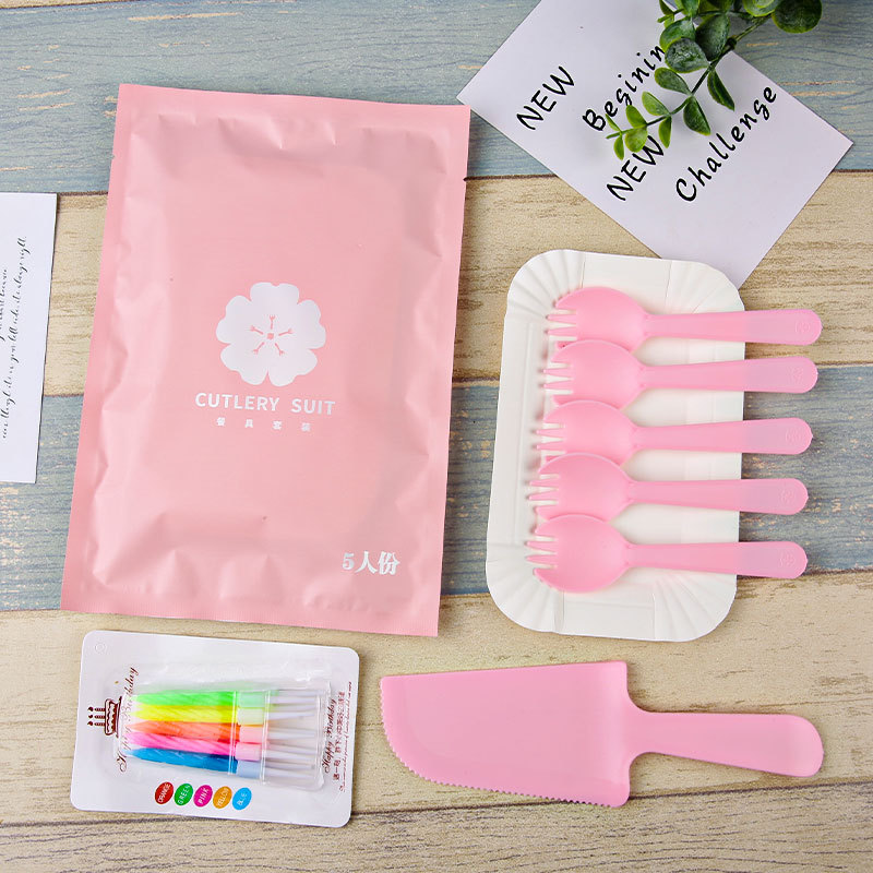 파우더백, 트레이 5개, 포크 5개, 나이프, 캔들 38세트 [점장 추천]