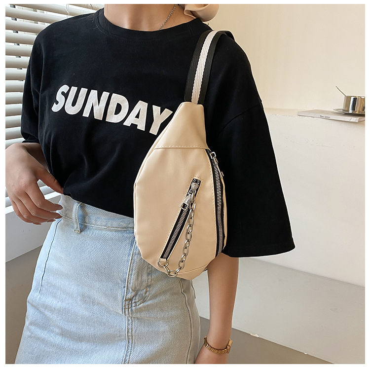 Unisex Fashion Solid Color Pu Leather Waist Bags display picture 21