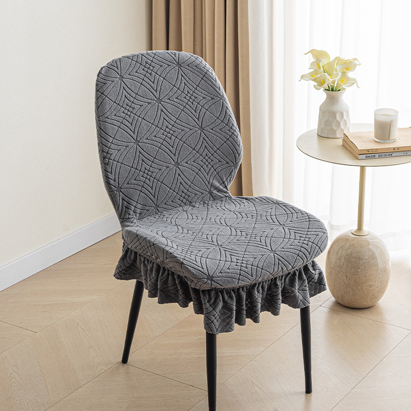 Cubierta de la silla universal de cáscara simple cubierta de la silla del hogar cubierta de la silla del respaldo palillos integrados cubierta elástica engrosada cubierta de la silla de comedor