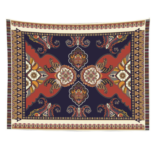 Tibetan-style nomadic yurt hanging fabric Bohemian Turkish home bedroom rug cross-border decoration background cloth