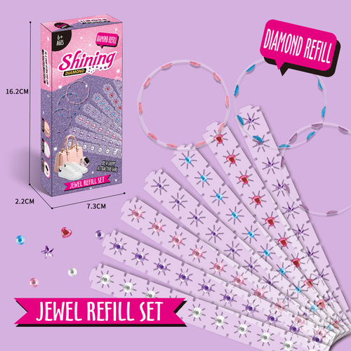 Cross-border best-selling girl toy bling sticker drill machine hair pin drill machine manual beauty tool DIY beauty toy