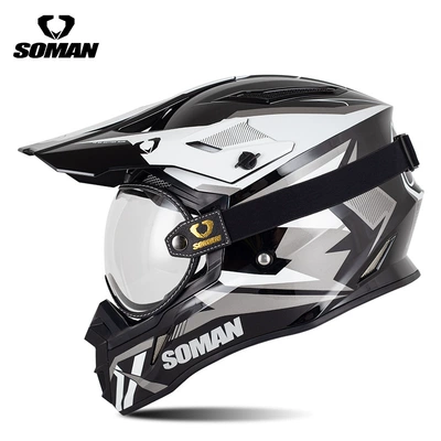 Kart Racing Helmet, Motosiklet kaskı (dəbilqə) - black-and-white-lightning-with-t3-transparent-s