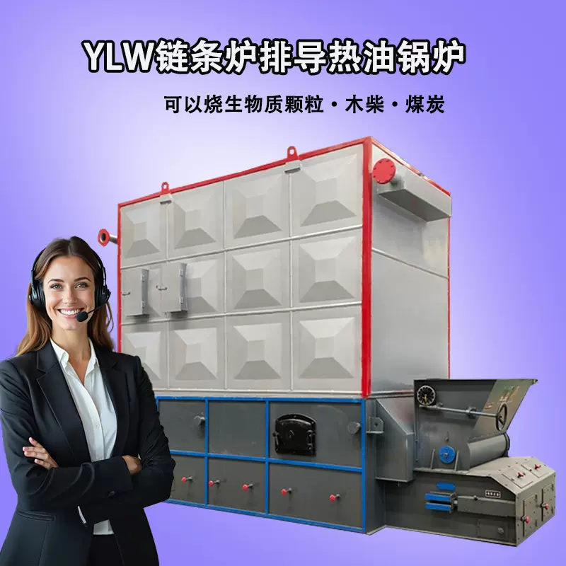 YLW卧式链条生物质导热油炉 1吨2吨4吨5吨6吨8吨导油炉燃油炉