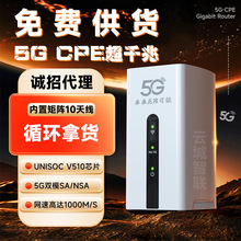 千兆5G无线路由器室内家用移动wifi企业路由器双网通直播5GCPE