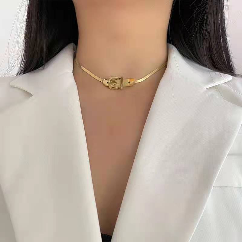 Fashion Solid Color Titanium Steel Plating Necklace 1 Piece