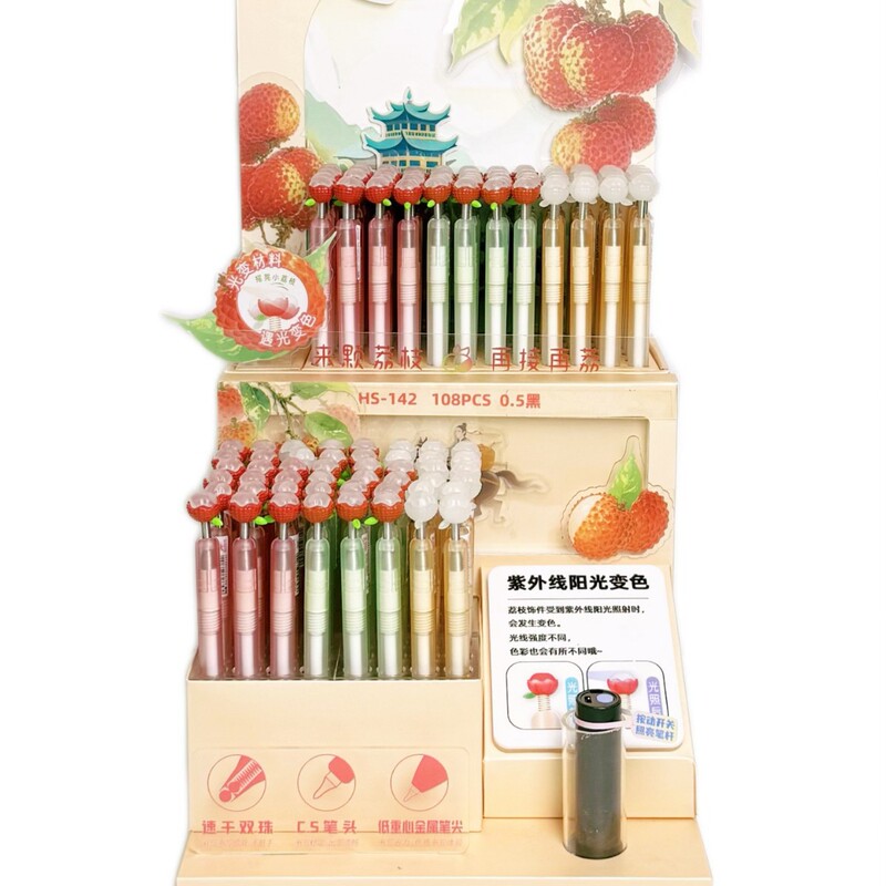 禾硕142大吉大荔励志旋转出芯中性笔架装高颜值书写顺滑0.5黑笔|undefined