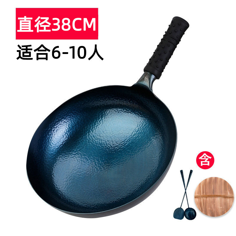 張丘鉄鍋 手作りの昔ながらの炒め鍋 ノンスティック鍋 家庭用 手打ち炒め鍋 無塗装 鉄鍋 工場卸売|undefined