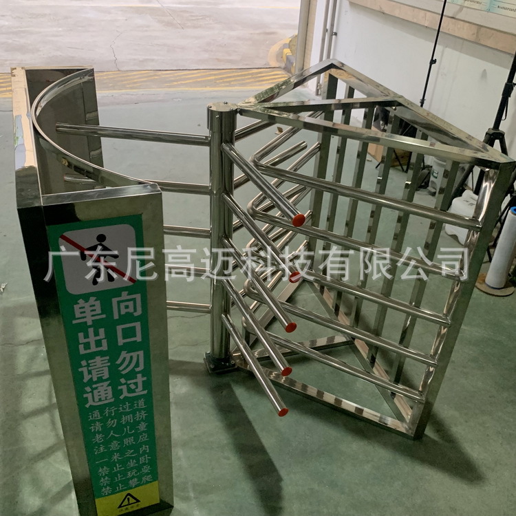 河北石家庄单向半高转门 不锈钢手动旋转门 毕节火车站单项转闸机