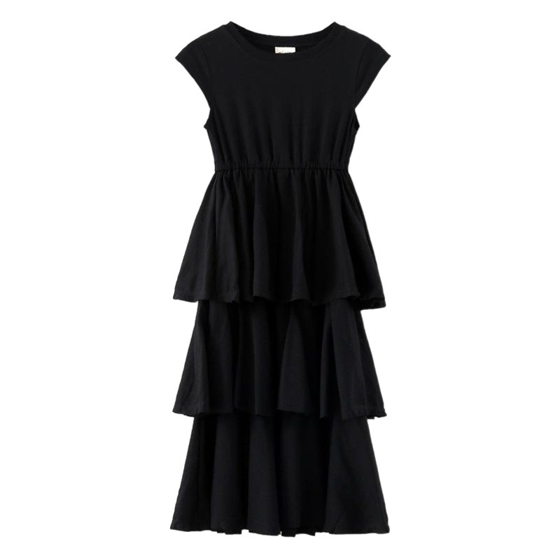 2023 vestido de verano para niñas vestido artístico de estilo coreano para niños mediano y grande Vestido de playa para niñas de algodón