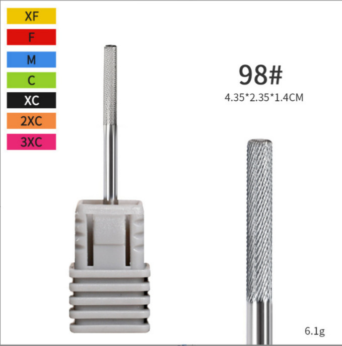 Clavo de acero de tungsteno ruso cabeza de molienda de uñas máquina de pulir removedor de uñas tratamiento frontal esférico exfoliante cabeza de molienda en stock
