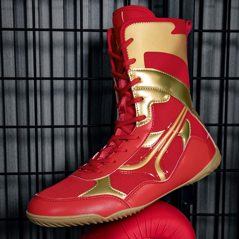 New model men's large size combat training non-slip wrestling shoes, comfortable and durable boxing shoes for foreign trade dropshipping