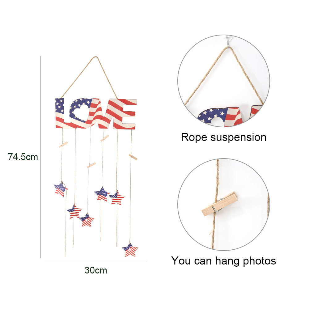 Letrero de madera del Día de la Independencia de Amazon, placa de madera con bandera estadounidense, decoración para fiestas americanas, letrero de bienvenida vintage para puerta, decoración colgante