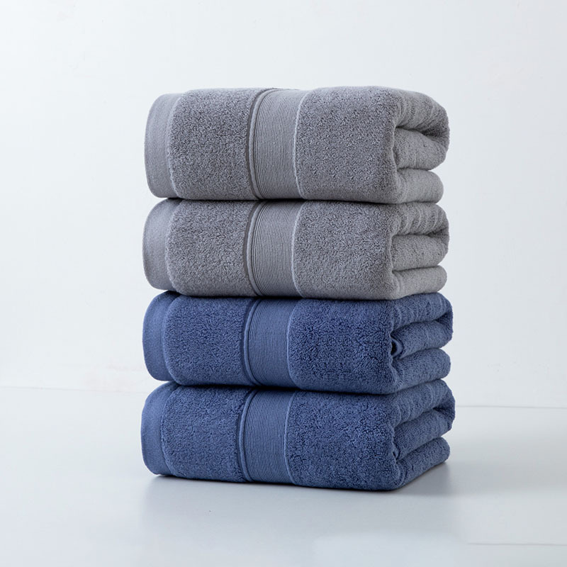 Cross-border wholesale cotton bath towel thickened hotel towel soft absorbent cut-off towel embroidered logo face towel