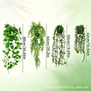仿真垂吊绿植壁挂盆栽 室内装饰仿真植物 藤条绿叶造景摆件