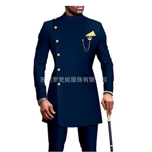 Мужской костюм-тройка в европейском и американском стиле для AliExpress и Amazon, приталенный, для деловых встреч, банкетов, выпускных и свадебных торжеств