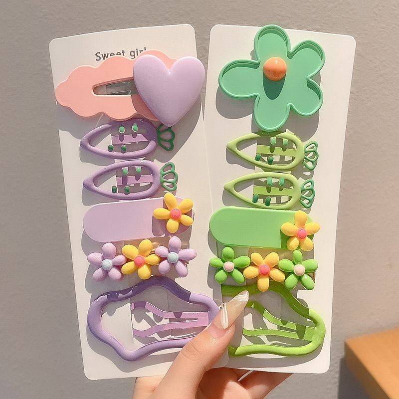 2024 nuevo clip BB de color lindo clip de cabello de boca de pato chica lateral clip de frange para niños tocado tarjeta de cabello rotura