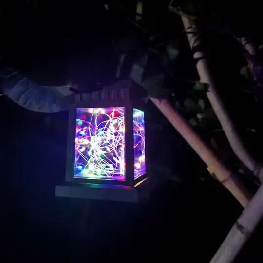 Solar patio pequeño palacio lámpara de atmósfera portátil jardín al aire libre paisaje decoración led lámpara pequeña lámpara colgante vela