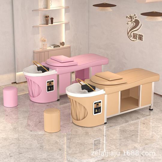 Thai head treatment shampoo bed barber shop hair salon dedicated full lying Beauty Hair fumigation constant temperature water circulation massage bed