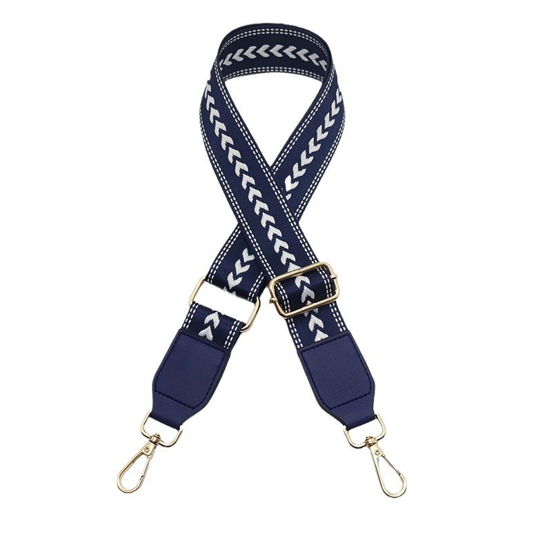 Blue blue with leather silver hook