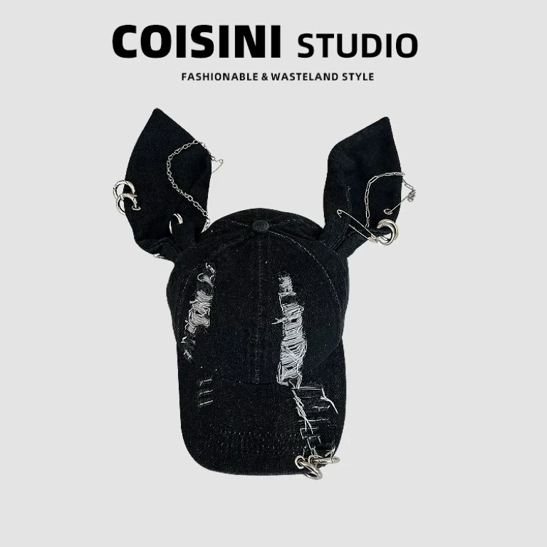 Design denim rabbit, baseball cap, hat
