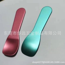 厂家生产铝材质冰淇淋勺 儿童食品勺阳极铝勺多种颜色铝勺
