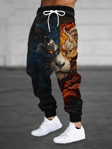 Cross-border European and American men's printed pants—casual, fashionable, comfortable, skin-friendly, minimalist, new street dance style sweatpants—versatile and subtly mature.