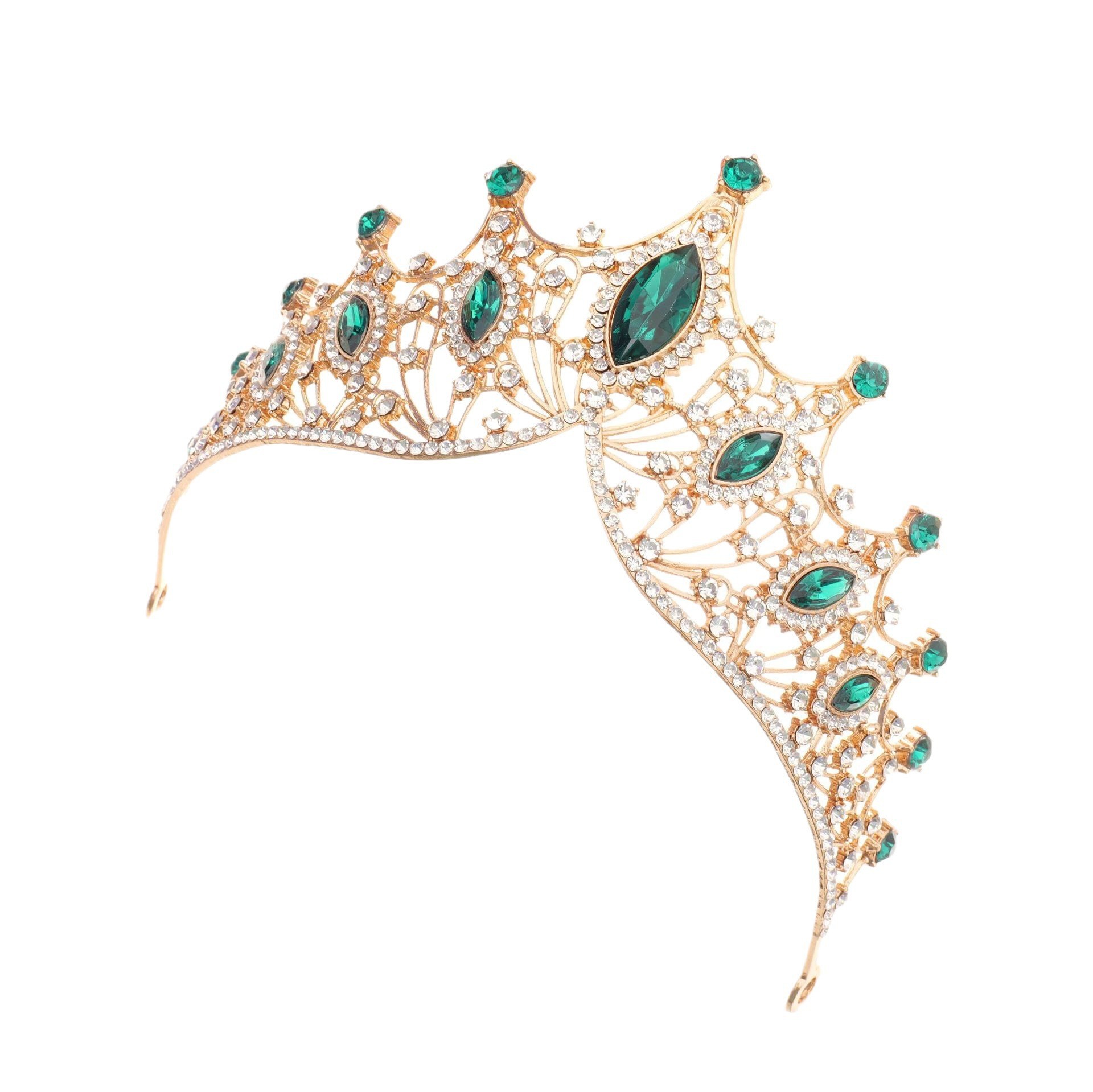 Cross-Border Bride Headpiece European And American Style Baroque Luxurious Alloy Crown Party Princess Dress Accessory_voghion.com