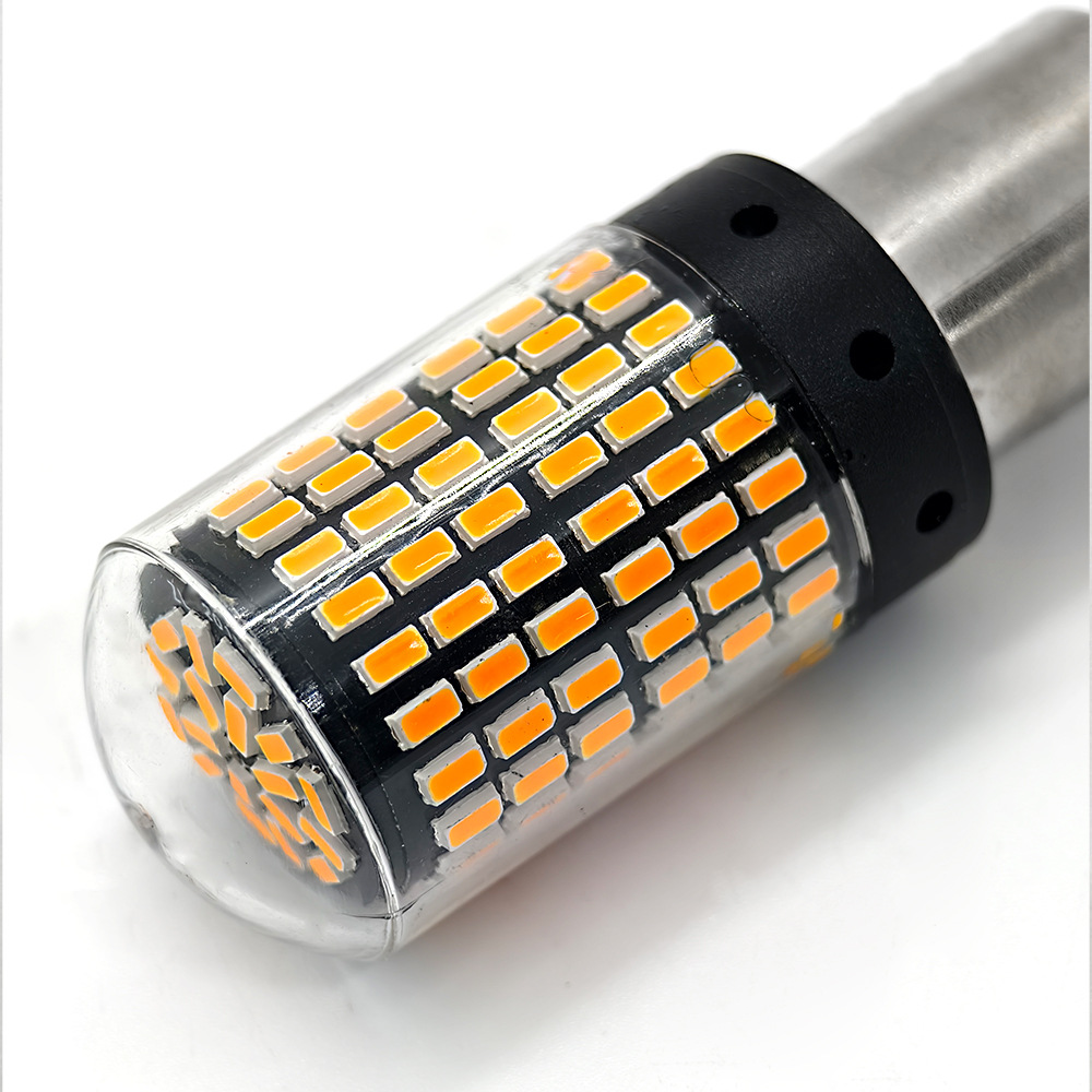 Cross-Border T20 Car Led Turn Signal 1156 Brake Light 3014 High Brightness 144Smd Anti-Stroboscopic Decoding Constant Current
