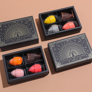 Foreign trade hot beauty egg gift box super soft no powder makeup egg wet and dry dual-use makeup tools printed logo