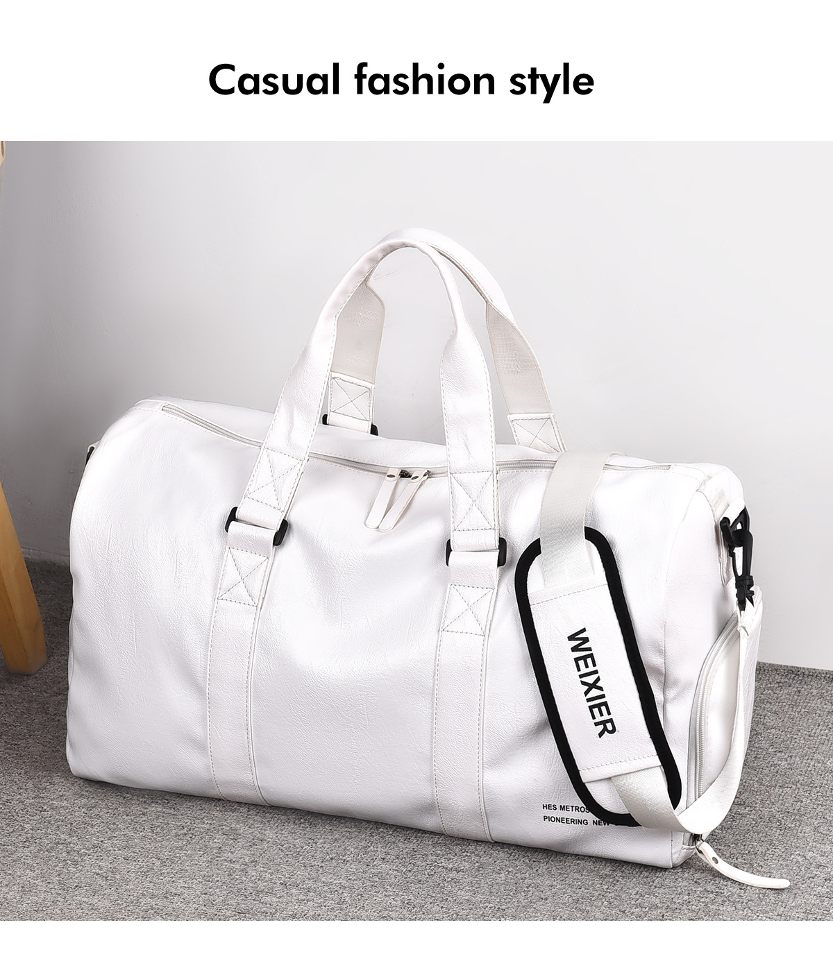 Sac à main de grande capacité pour hommes, bagages de loisirs à la mode, sac de voyage pour sports de plein air, sac de fitness à séparation sèche et humide_voghion.com