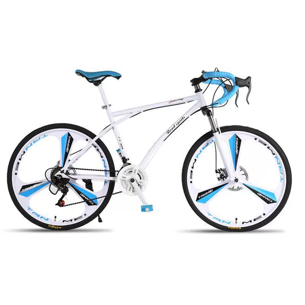 Upgraded to 24 speeds - integrated wheel dual disc brake shock absorption - 23-26 inch pneumatic tires