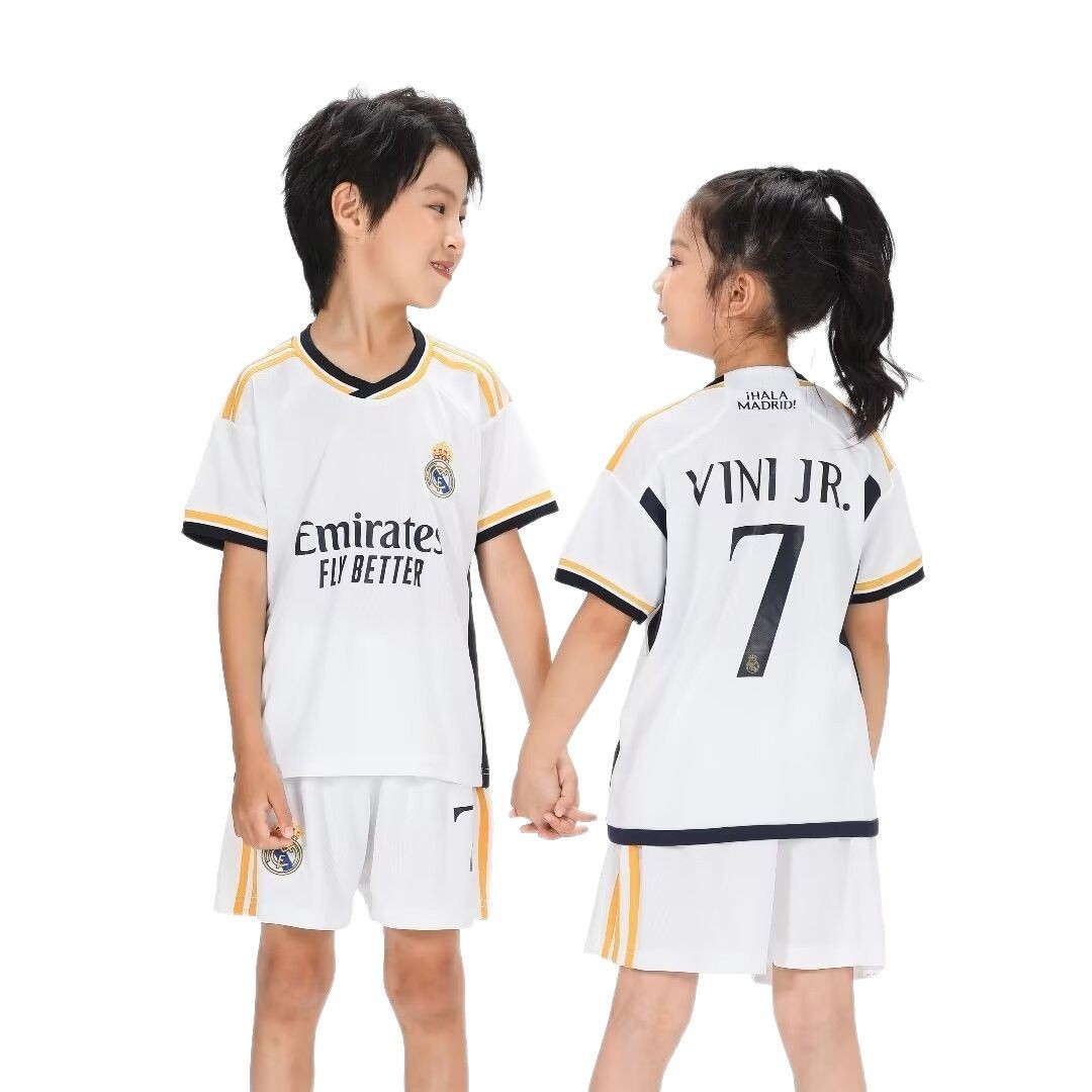 Uniforme de fútbol del Real Madrid 2425 para hombre, camiseta de fútbol número 7 Vinicius, número 5 Bellingham, número 10 Mbappé
