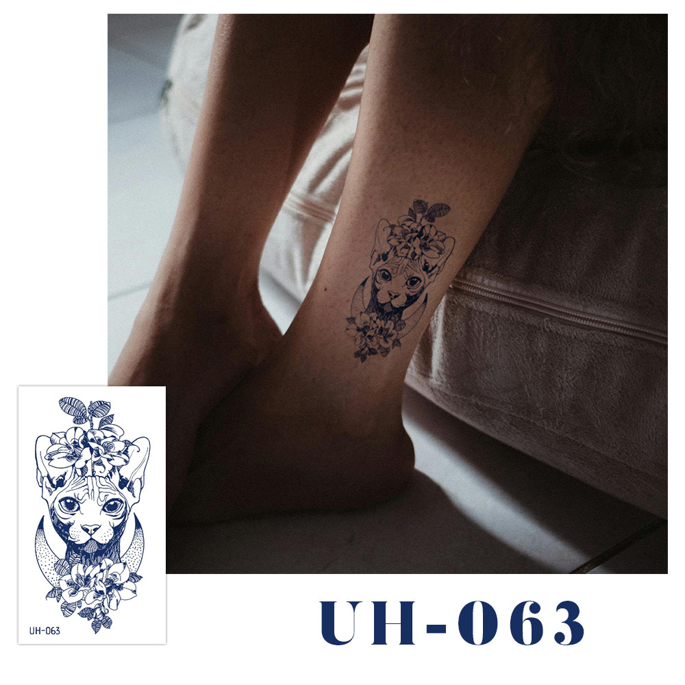 新しいジュースハーブタトゥーシール、半永久的、韓国で人気、原宿風、防水、ミニマルなタトゥーシール、英語文字