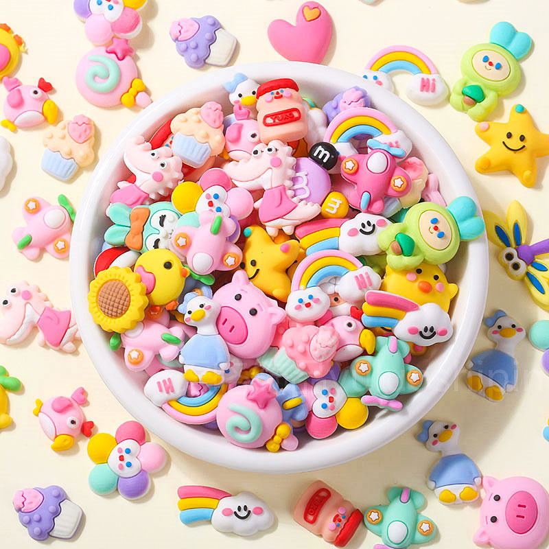Mixed Style Pvc Soft Rubber Decorations DIY Accessories for Clogs, Shoe Charms, Shoe Buckles, Phone Cases, Hair Clips, and Fridge Magnets
