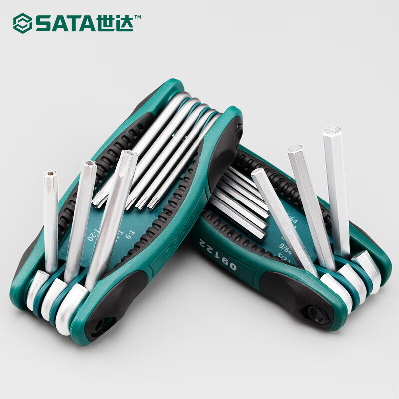 SATA 05483 conjunto de llave hexagonal plegable destornillador hexagonal británico