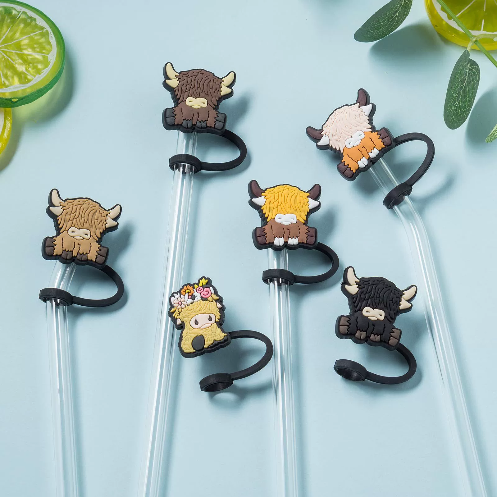 Dustproof cartoon straw, Amazon