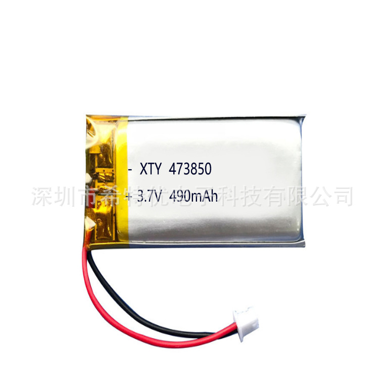 深圳厂供聚合物锂电池473850 490mAh 智能点餐 美容仪补水器电池
