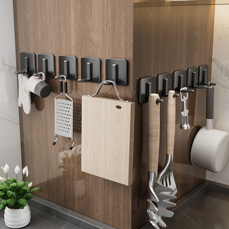 Kitchen Hook, Punch-free Adhesive, Strong Load-bearing Spatula, Spoon Storage Rack, Bathroom Toilet Hook, Kitchen Utensil Adhesive Hook