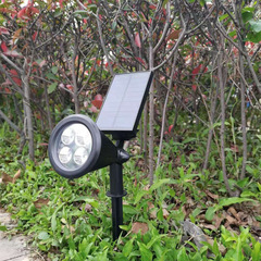 太陽エネルギーの庭の明かりの屋外の防水の4led花園の芝生の明かりは地面を挿してスポットライトの屋外の七色の照木を照らして木の明かりを発射します。
