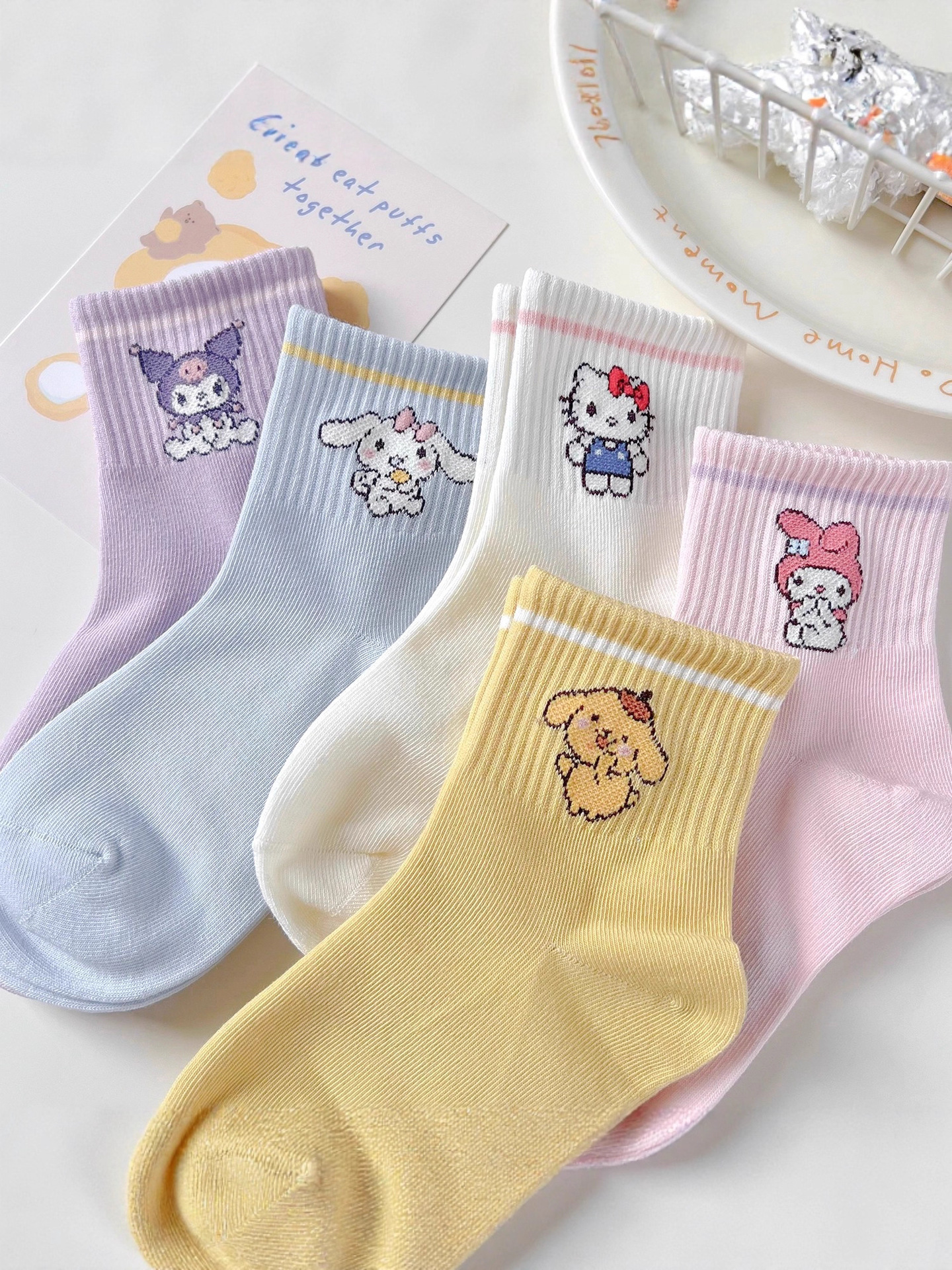 Cotton children's cartoon demi-season knee socks, mid-length, suitable for spring and autumn 5