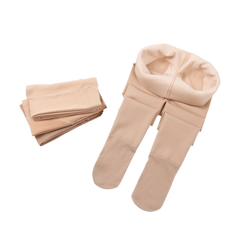 Artefacto de pierna ligera de terciopelo para mujer pantimedias de otoño e invierno polainas de color carne Levantamiento de cadera anti-enganche polainas de desgaste exterior