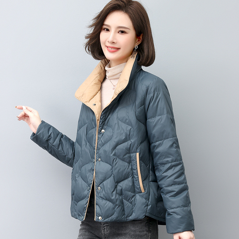 plus size Loose Casual Short Down Jacket Women's 2024 Winter New Mother's 90 White Duck Down Jacket