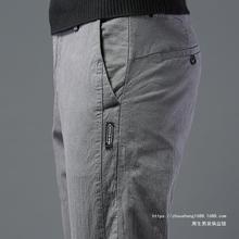 2024新款夏天休闲裤子男修身小脚直筒棉夏季薄款男士长裤夏裤包邮